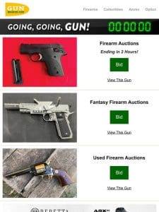 Auctions Ending Tonight