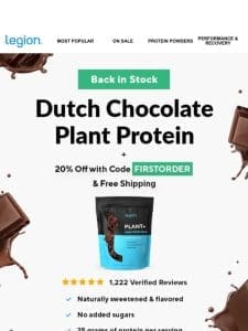 [BACK IN STOCK] Dutch chocolate plant protein!