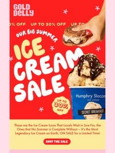 BIG Annual Ice Cream SALE