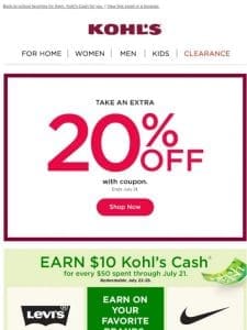 BIG NEWS   Take 20% off … yay for extra savings!