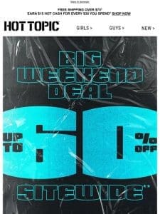 ?? BIG WEEKEND DEAL: Up to 60% Off sitewide ??