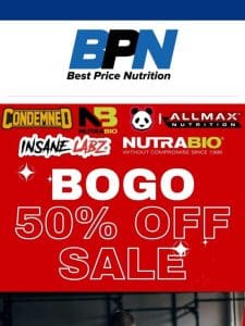 BOGO 50% OFF Begins Now…