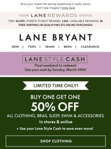 BOGO 50% OFF your spring wardrobe reset