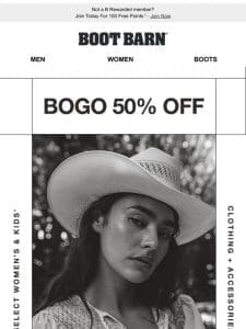 BOGO 50% Off Clearance Sale