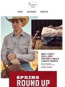 BOGO 50% Off Rafter C Shirts