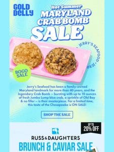 BOGO! GIANT Maryland Crab Bombs