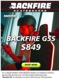 Backfire G5S Back in Stock Now – Exclusive 20USD Discount Code Inside