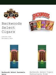 Backwoods Select Cigars Aged to Perfection