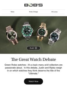 Battle Of The Green Rolex Watches