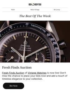 Be In The Know: Explore Auction， Dive Watch Comparisons， and more.