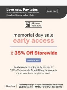 Be The First to Shop The Memorial Day Sale ??