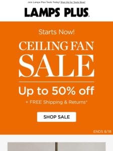 Beat the Summer Heat! Ceiling Fan Sale + Free Shipping