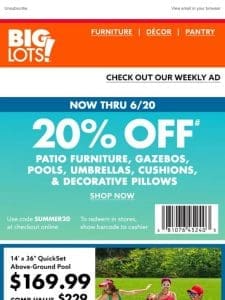 ? Beat the heat with an extra 20% off