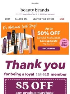 Beauty Lover， a $5 reward for your loyalty awaits