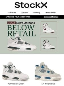 Below Retail: Retro Jordans