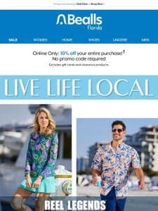 Best brands to Live Life Local! Plus， take an extra 10% off online!