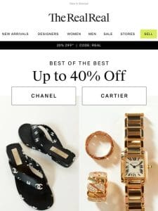 Best of Cartier & Chanel Up to 40% off