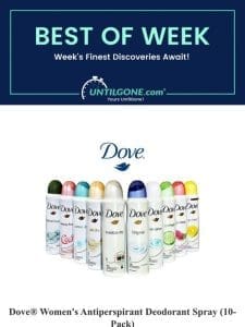 Best of the Week – 42% OFF Dove® Women’s Antiperspirant Deodorant Spray