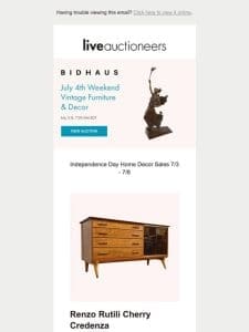 Bidhaus | July 4th Weekend Vintage Furniture & Decor