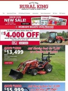 Big Farm Deals: Massive Discounts on Tractors， Weed Killers & Rotary Kutters!