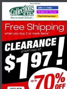 Big Savings! Clearance from $1.97 – Limited Stock!…