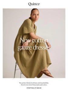 Big news! New cotton gauze maxi dresses have arrived