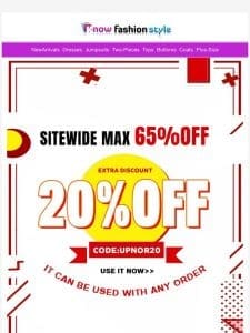 Big sale with 20%OFF?You can use it buy anything?