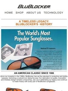 BluBlocker Sunglasses: A Timeless Legacy