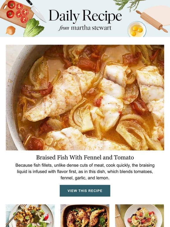 Braised Fish With Fennel and Tomato