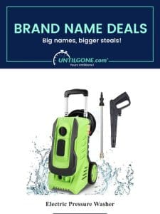 Brand Name Deals – 47% OFF Electric Pressure Washer