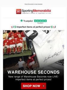 Brand New Warehouse Seconds just dropped!