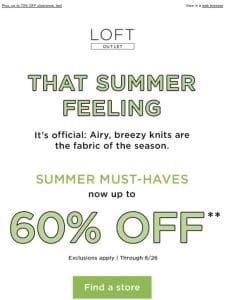 Breezy summer looks now up to 60% OFF!