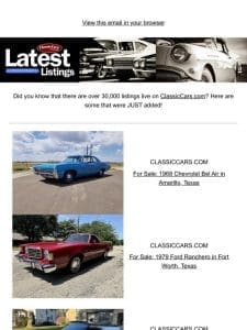 Browse our classic listings， you never know what gem you’ll find!