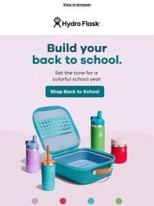 Build your back to school
