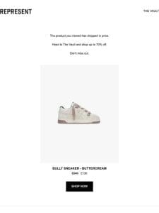 Bully Sneaker – Buttercream has dropped in price