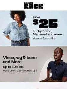 Button-ups from $25: Madewell & more