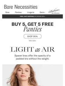 Buy 5 Panties & Get 5 FREE (Yes， Really!)