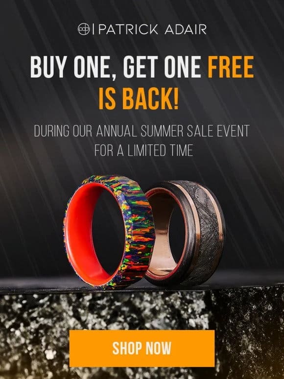 Buy One Get One Free Is Back!