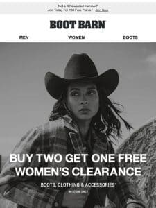 Buy Two Get One Free Women’s Clearance