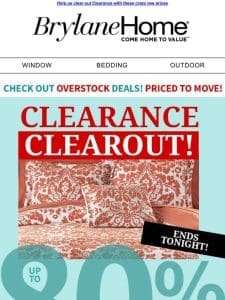 CLEARANCE: Bedding， Window， Kitchen & Décor