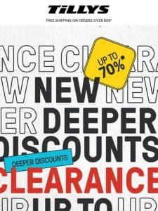 CLEARANCE SALE → 70% Off | New Deeper Discounts