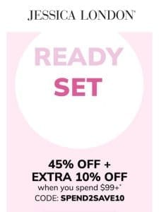 CONFIRMED ? 45% Off + EXTRA 10% Off Your Order ?