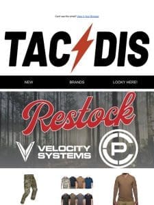 CRYE PRECISION & VELOCITY SYSTEMS RESTOCK