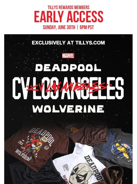 CVLA x Marvel Deadpool & Wolverine | Exclusive Collection Coming Soon