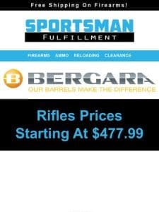 Can’t You See， Can’t You See What These BERGARA Deals Are Doing To Me!