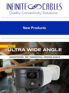 Capture More: 4MP Ultra Wide Angle Bullet Camera with 160° Undistorted View!