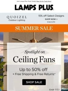 Ceiling Fans – Up to Half Off + Free Shipping