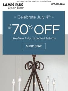 Celebrate July 4th with Up to 70% Off