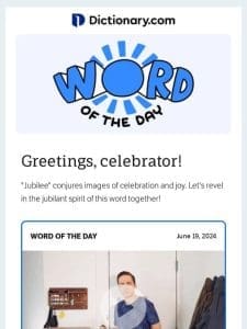 Celebrate Today’s Jubilant Word with Us!