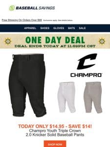 Champro Youth Pant Just $14.95! Today Only!